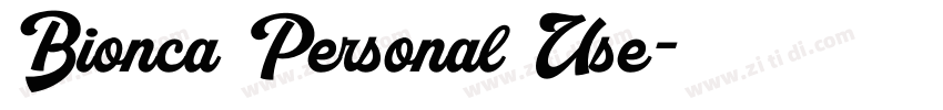Bionca Personal Use字体转换